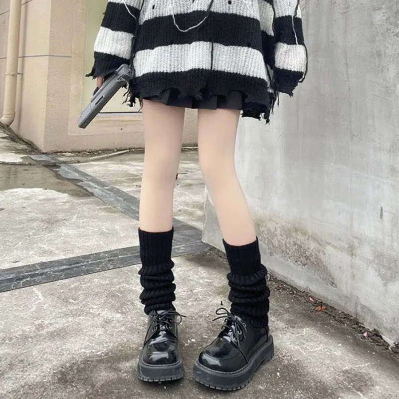 Description Picture 3 of itemWomen Y2k Japanese Style Socks Sweet JK Lolita Knitted Harajuku College Style Spring and Autumn Middle Tube Stacked Calcetines