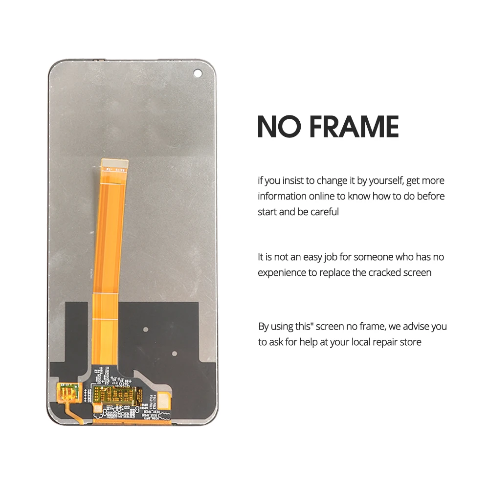 6.5 OPPO Realme 6 디스플레이 RMX2001 용 프레임 교체 부품이있는 OPPO Realme 6 LCD 디스플레이 터치 스크린 디지타이저
