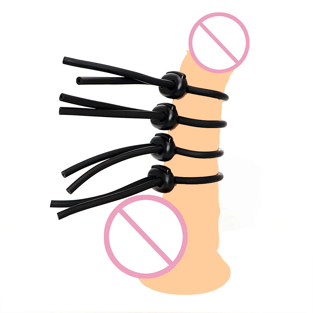 Electric Shock Silicone Loops Peni Ring Estim Cock Ring Penis Massage/Extender/Enlarger BDSM Sex Toys For Men Real Masturbator
