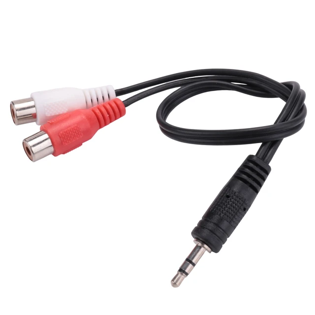 3.5mm Jack Male to 2 RCA Female Jack RCA Stereo Audio Cable Converter  Adapter High Quality - AliExpress