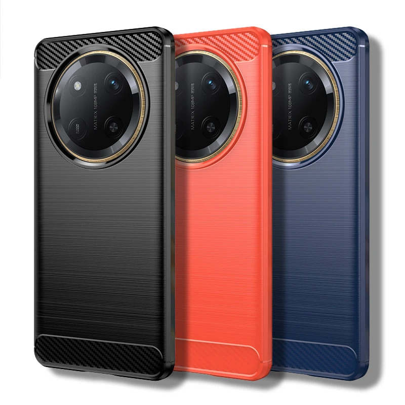 Housse De Protection Carbone Pour Honor Magic 6 Lite / 6 Pro / 5 Lite - Anti-choc