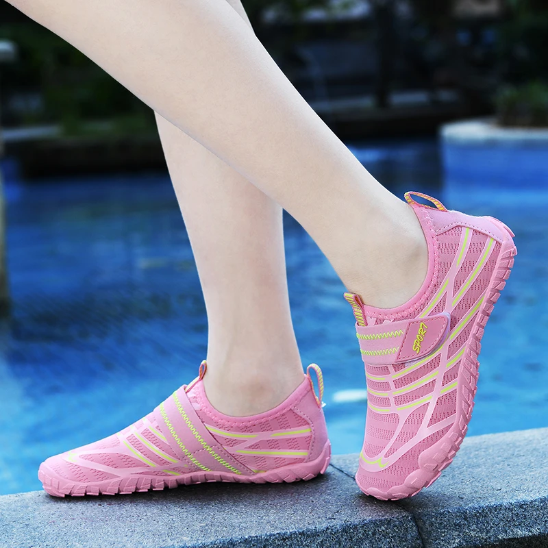 Aqua Shoes for Boys Girls Summer Swimming Barefoot Shoes Youth Wadding Sneakers Breathable Non-slip Footwear
