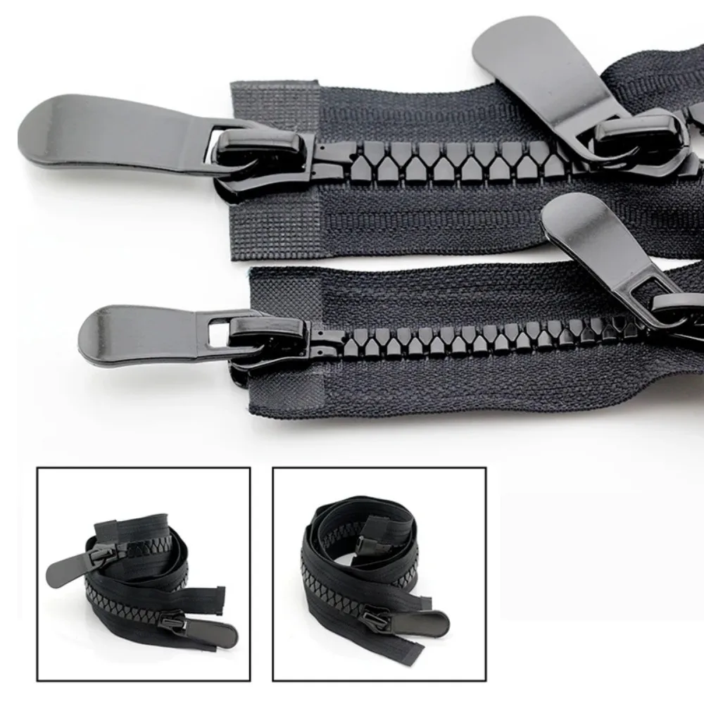 Description Picture 5 of item8# 15# Double Open Zipper Single Open Resin Zipper For Down Jacket Coat Open-end Long Zip DIY Sewing Crafts 70/80/90/100/cm