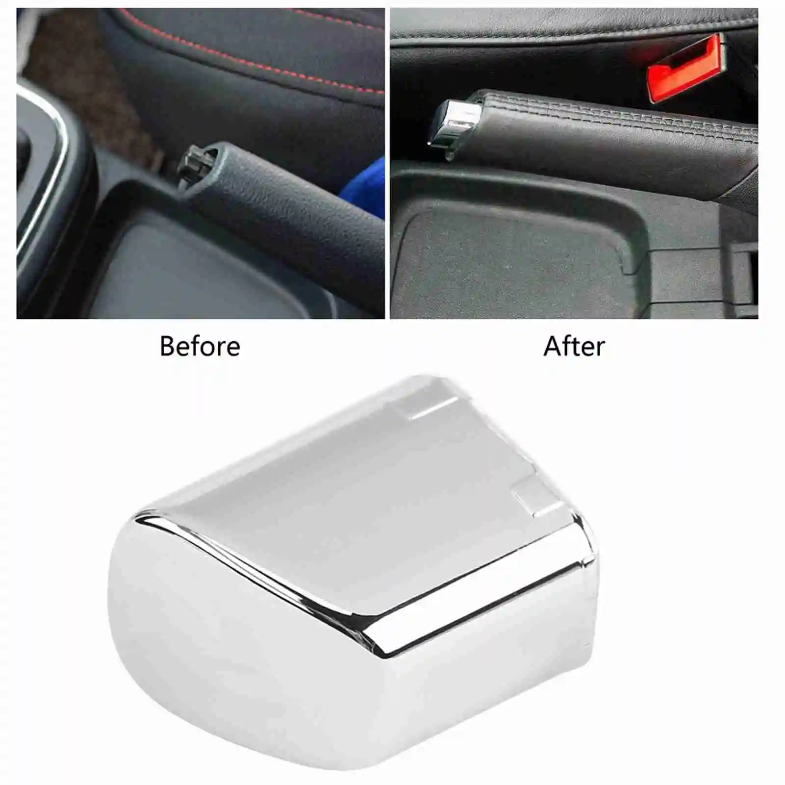Handbrake Button Cover Car Interior Hand Brake Button Trim Cover ABS Handbrake Lever Parking Button Cap ForVW Polo 2011- 6RD711333A