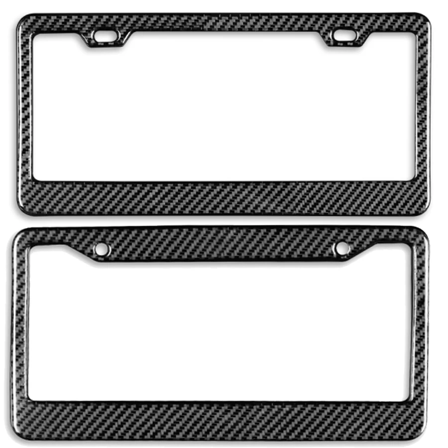 Universal US CA EU Standard Size Carbon Fiber Car License Plate Frame universal-us-ca-eu-standard-size-carbon-fiber-car-license-plate-frame