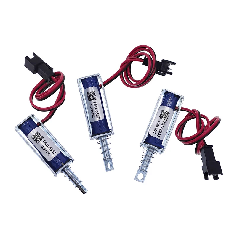 Electronic Lock TAU-0537 Electromagnetic DC 6V/12V/24V Magnetic 1.5A/2A/1A Lock Linear Solenoid