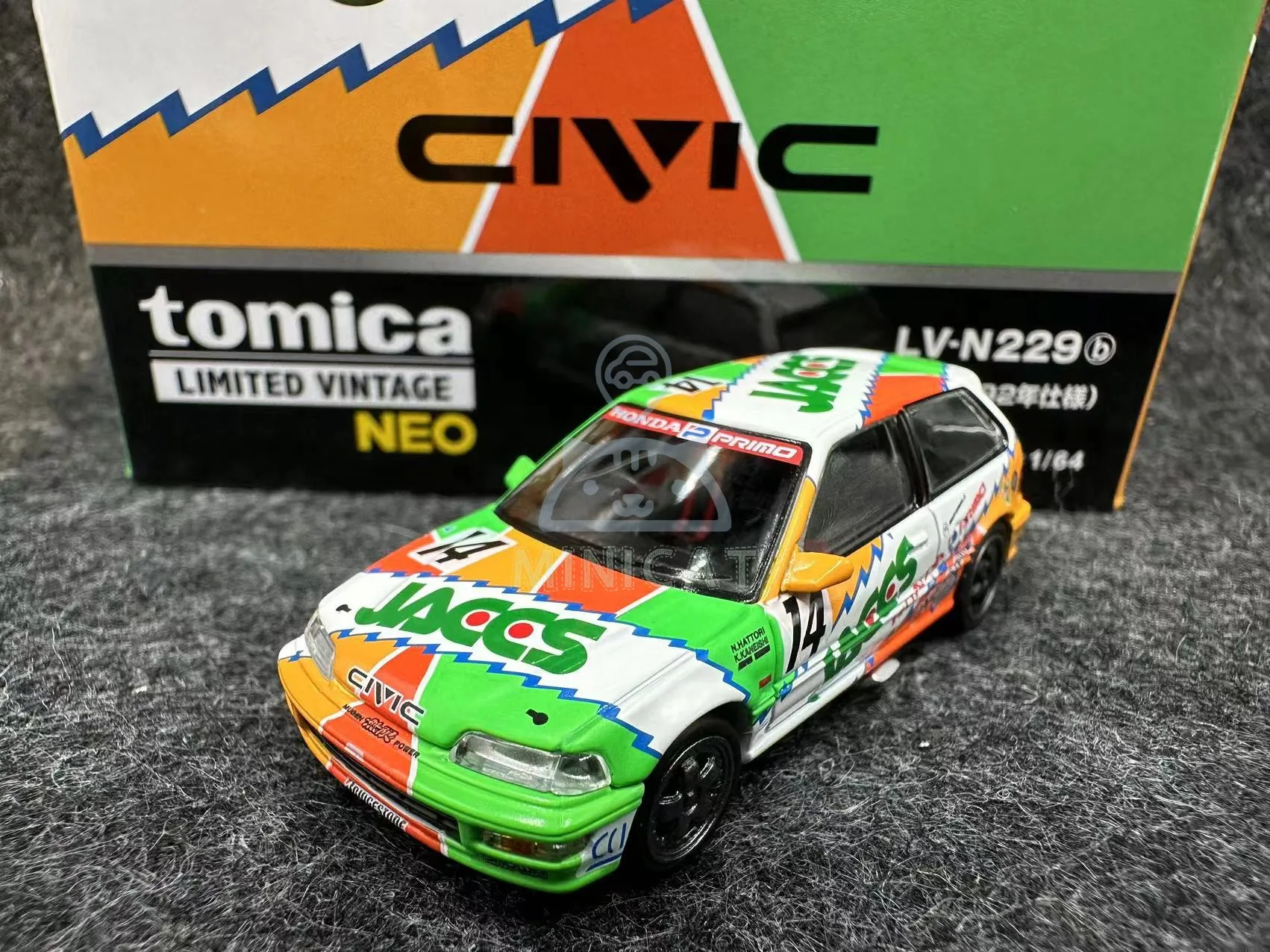 

24.2 Tomytec Tomica 1:64 TLV N229B Civic EF Group A 1992 Limited Edition Simulation Alloy Static Car Model Toy Gift