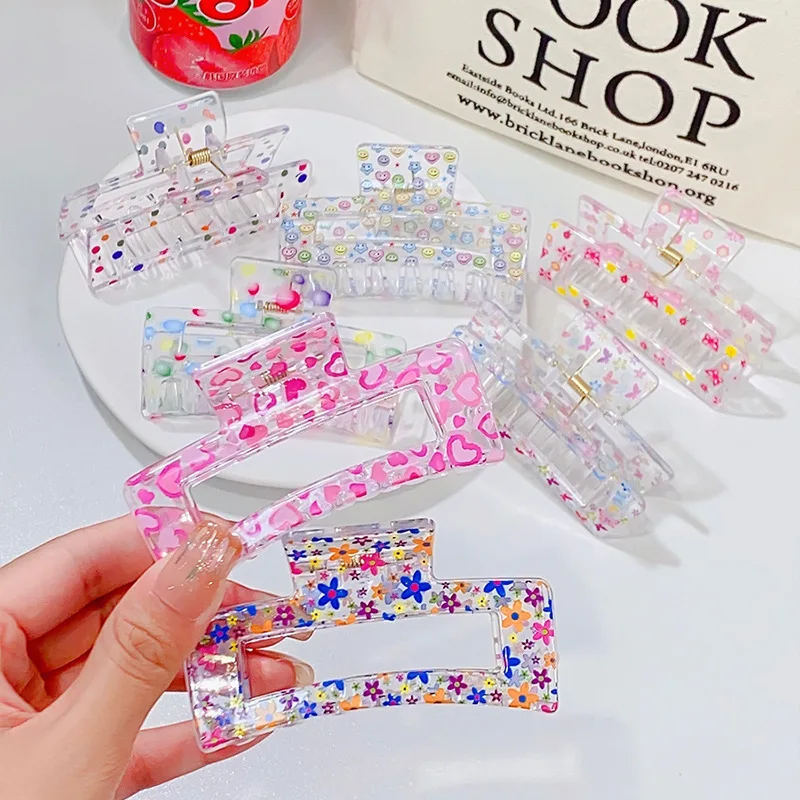

Summer Ladies Fashion Printed Hair Clips Cute Girl Temperament High Ponytail Beach Outdoor Hair Accessories Gifts Gifts
