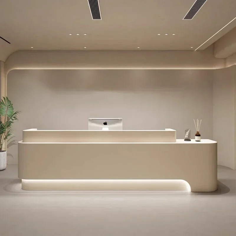 Checkout Front Desk Reception Counter Office Podium Desk reception desk storage acrylic podium Beauty Salon Spa Luxury Comptoir De Caisse Boutique Shop Furniture