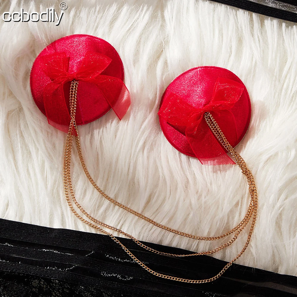 1 стая наклейка на соски, украшенная бантом, сексуальный женский бюстгальтер, чехол на соски, многоразовая одежда, силиконовые наклейки на соски, нагрудные наклейки