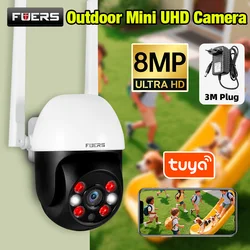 Fuers Smart 4K Wireless Outdoor Security Camera with AI Detection & PTZ Functionality - 3m 8MP Camera