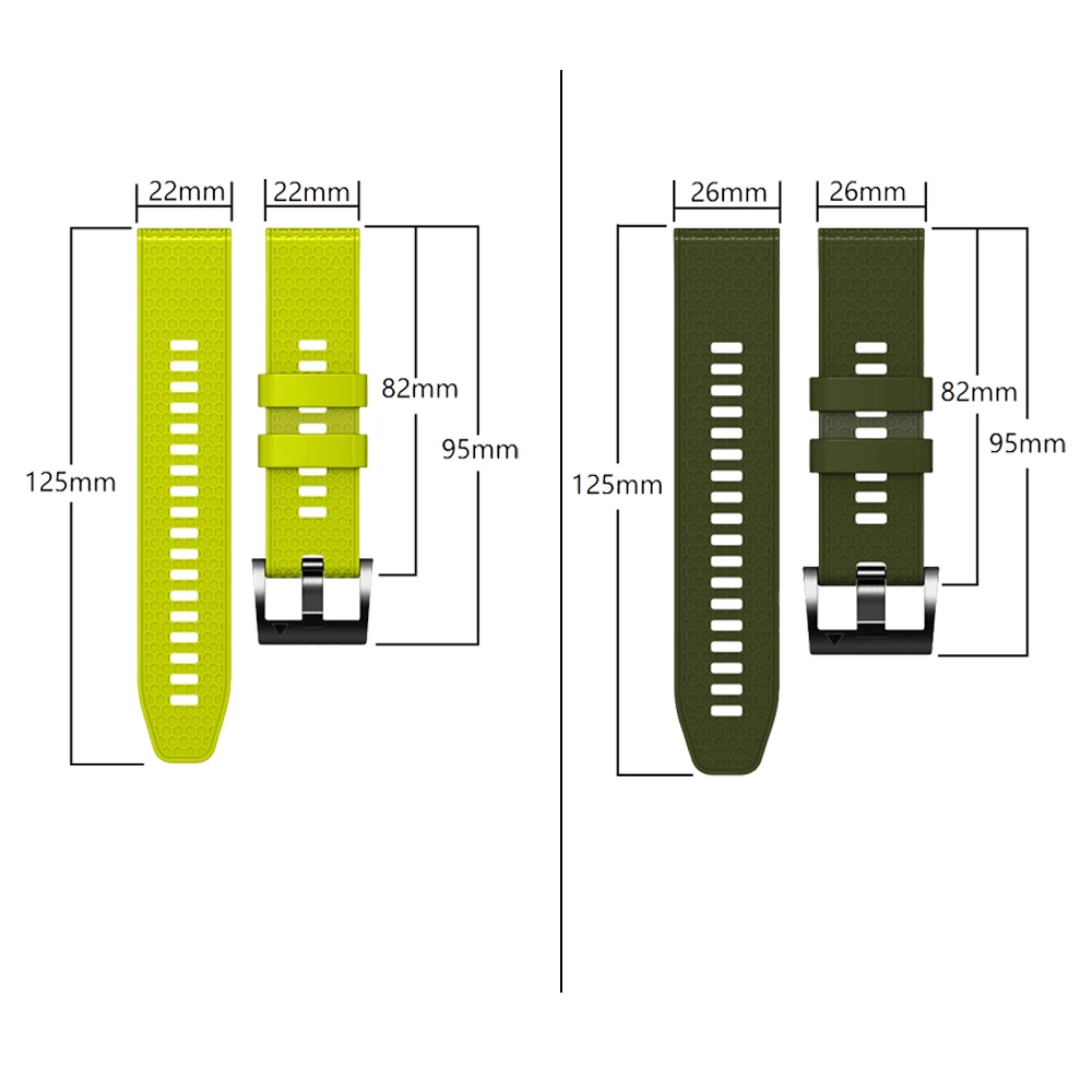 Enhanced QuickFit Silicone Watch Band - Durable Strap with Bracelet Accessories