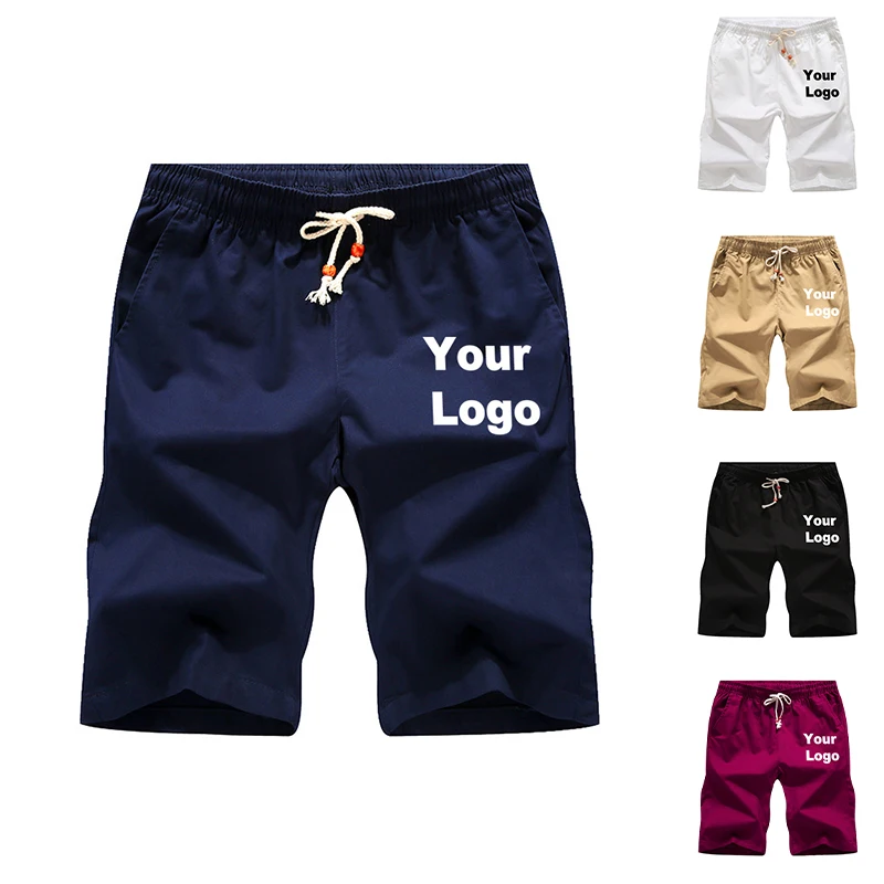 Custom Logo Newest Summer Man Home Shorts Asian Size Men Male with Pocket Casual Shorts Men's Cotton Fashion Style men s shorts male summer bermuda cargo military style straight work pocket lace up short trousers casual shorts plus size