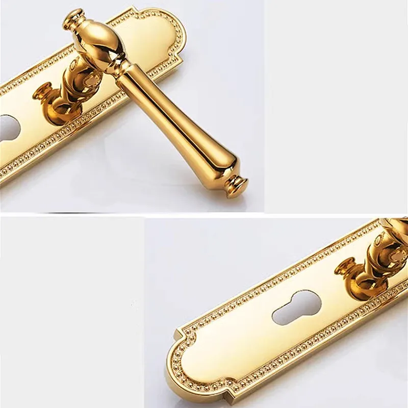 Description Picture 6 of itemEuropean Style Zinc Alloy Bedroom Door Locks Quiet Security Door Lock Double Handle Lock Body Set with Key Door Hardware