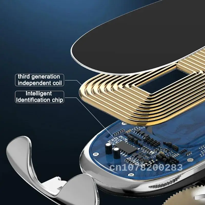 

Automatic Clamping Smart Sensor Car Wireless Charger Stand Air Outlet Multifunction Phone Holder Auto Wireless Charging Bracket