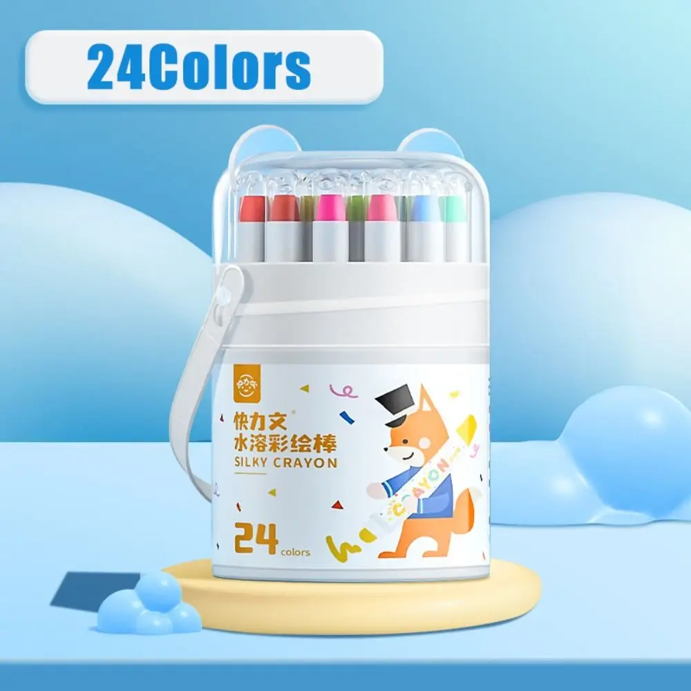 Washable Oil Pastels 12/24/36/48Colors Erasable Storage Box Colored Crayon Not Dirty Hands Painting Tools Stationery