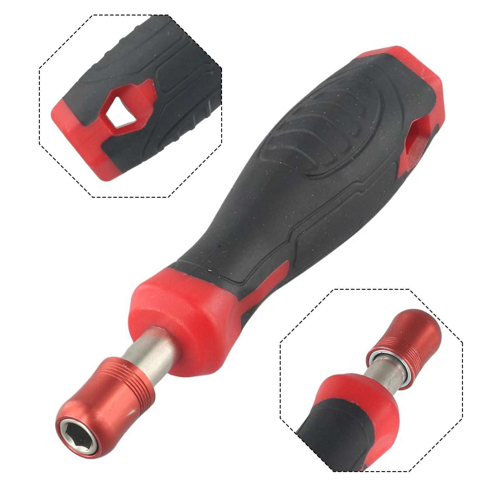 6,35 mm Sechskant selbstsichernder Adapter Schraubendrehergriff Schraubendreher-Bithalter 5 Zoll sechseckiger selbstsichernder Schraubendreherkopfgriff – Detail 4