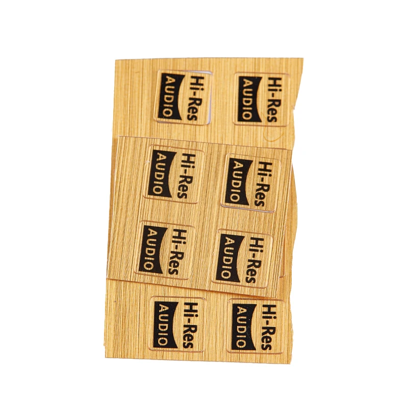 7.1x7.1mm Hi-Res Audio Adapter Stickers For Walkman/Fiio/Iriver/Cayin MP3 All Hifi Device Audio Earphone Stickers 10pcs