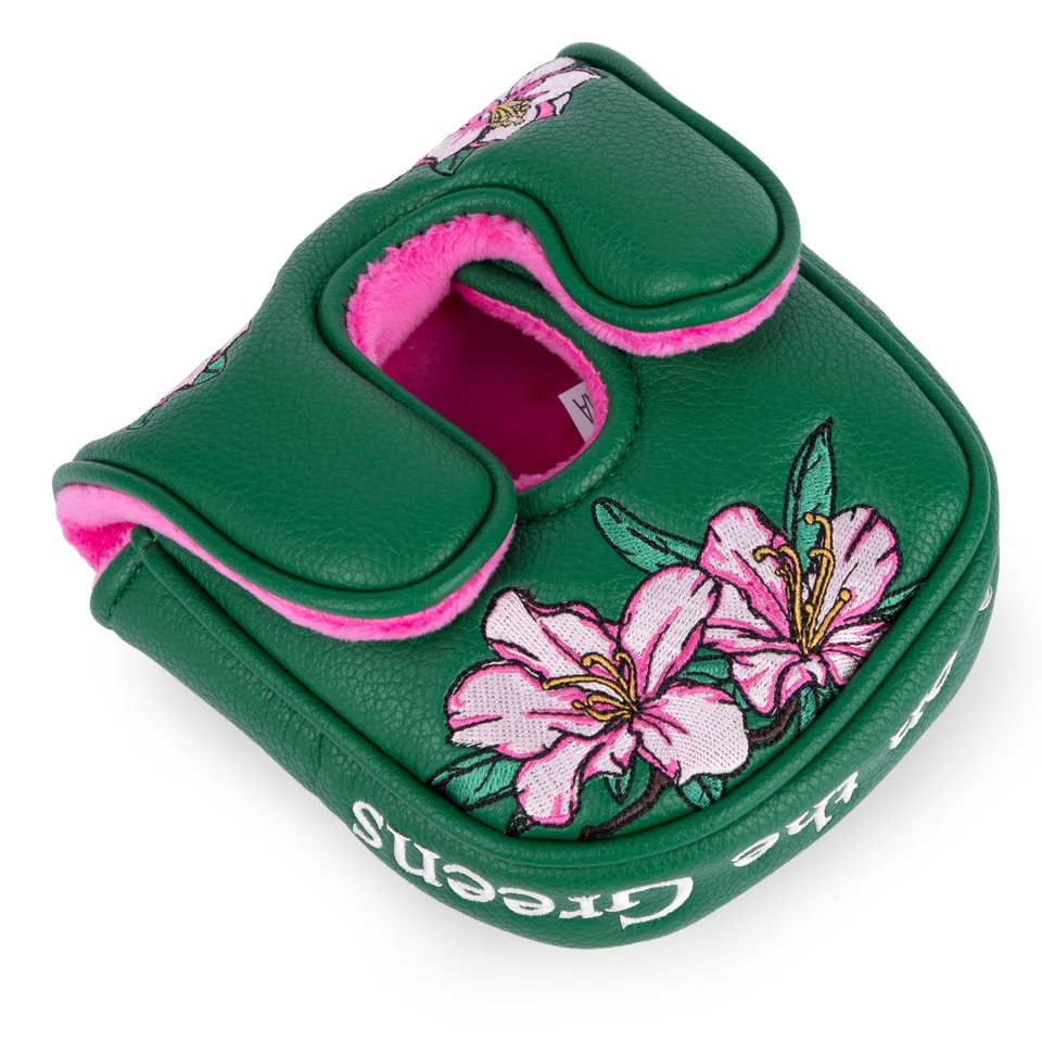 1pc Happy Pattern Golf Putter Cover Custodia in pelle PU per mazza Putter Chiusura magnetica Copricapo da golf  18
