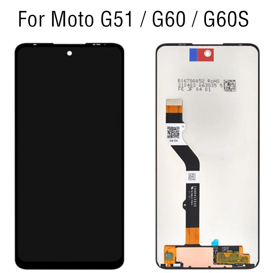 

6.8 inch For Motorola Moto G60 2021 XT2135-1 G60s XT2133-1 LCD Display Touch Screen Digitizer Assembly For MOTO G51 LCD