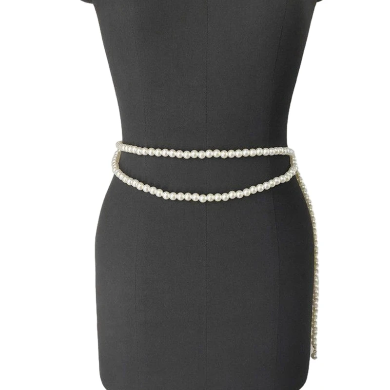 

Hot Pants Belt Versatile Gorgeous Baroque Elegant Pearls for Jeans Dresses Club