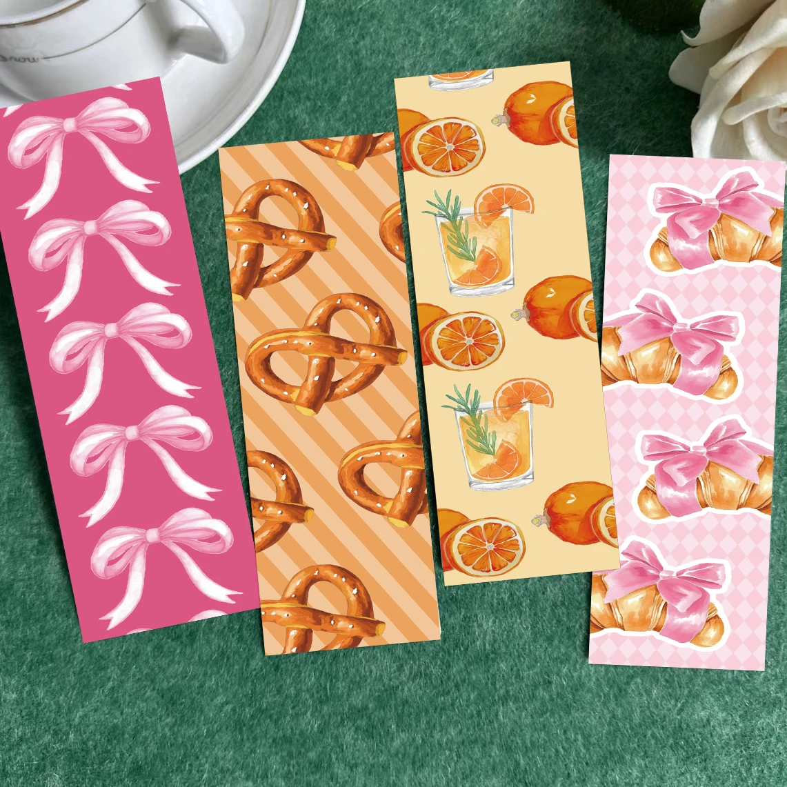 Bookmarks 30Pcs Coquette Doodle Assorted Designs Premium Paper Set for Readers Book Page Markers