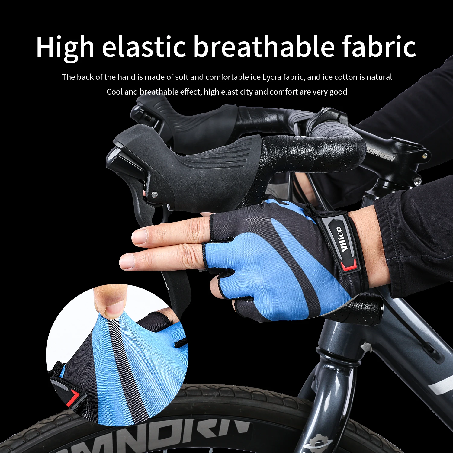 Half Finger Cycling Gloves Summer Bicycle Gloves Shock-absorption Breathable Mountain Bike MTB Gloves Cycling Accessories 4