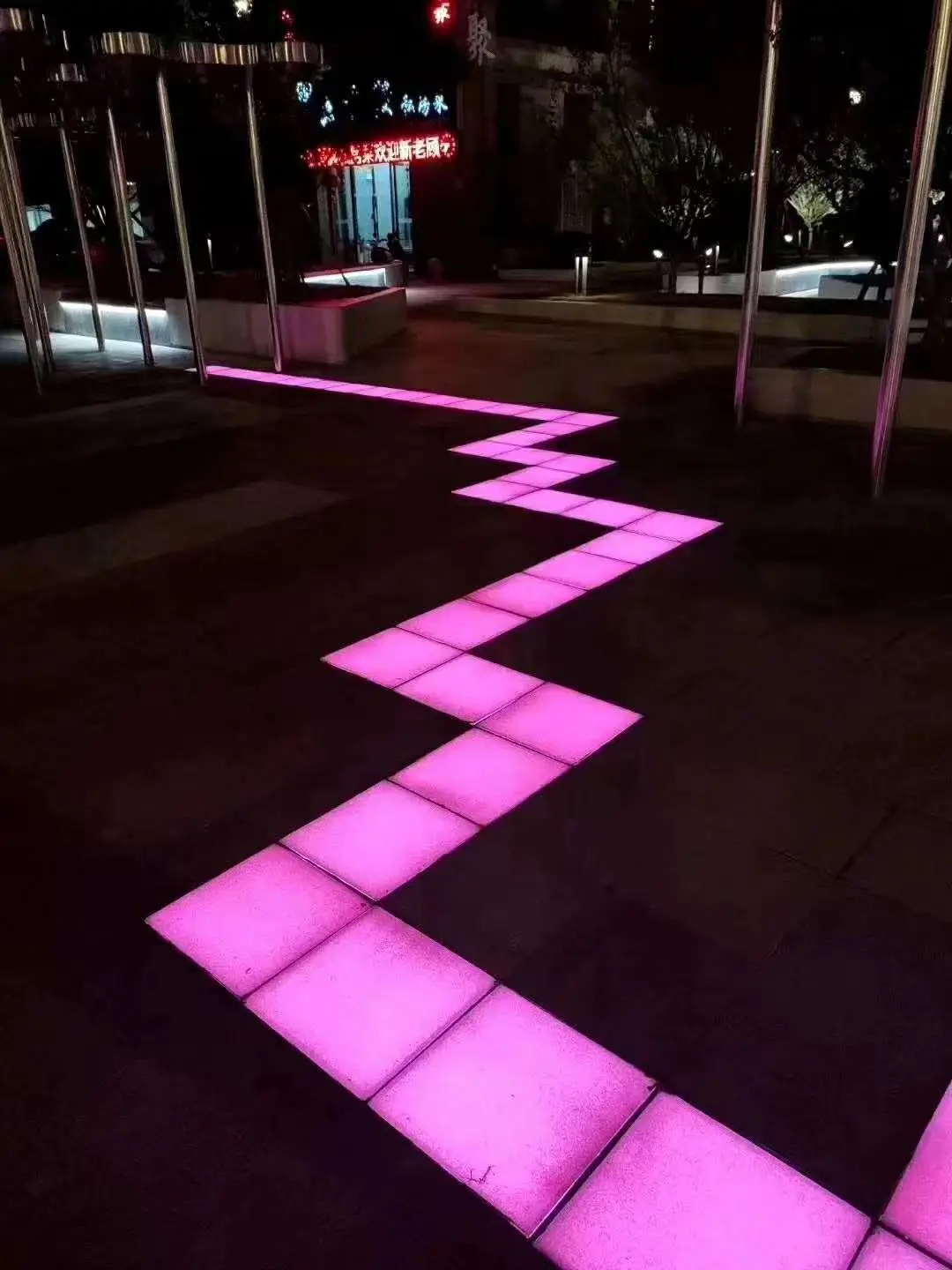Description Picture 2 of item1pcs game RGB 300*300mm waterproof LED underground tile light outdoor garden road park led floor light stage floor tile sign