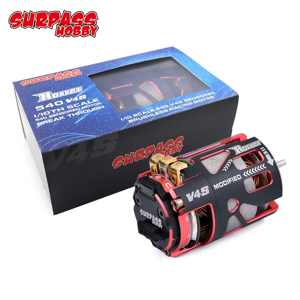 Moteur Brushless Modifié Sensored Surpass Hobby ROCKET 540 V4s Modified Sensored Brushless Motor For 1 Or 10 Rc Car Vehicles Model Parts P 1922030