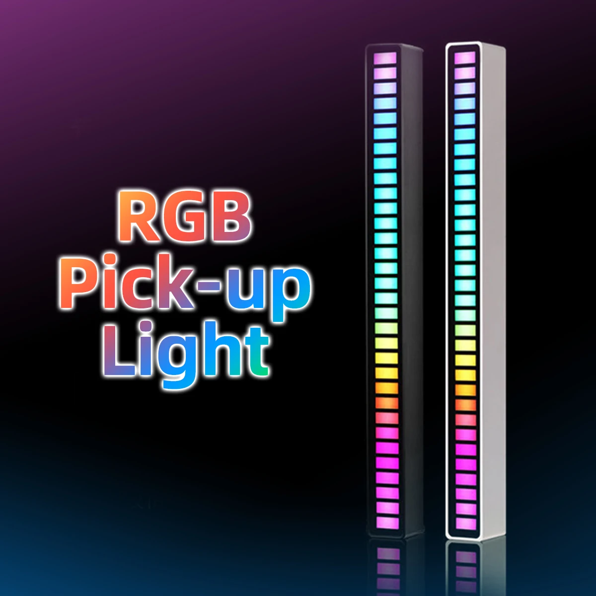 

RGB Sound Control LED Light Pickup Lights App Control Voice Activated Rhythm Light RGB Color LED Lamp Bar of Music Ambient Light