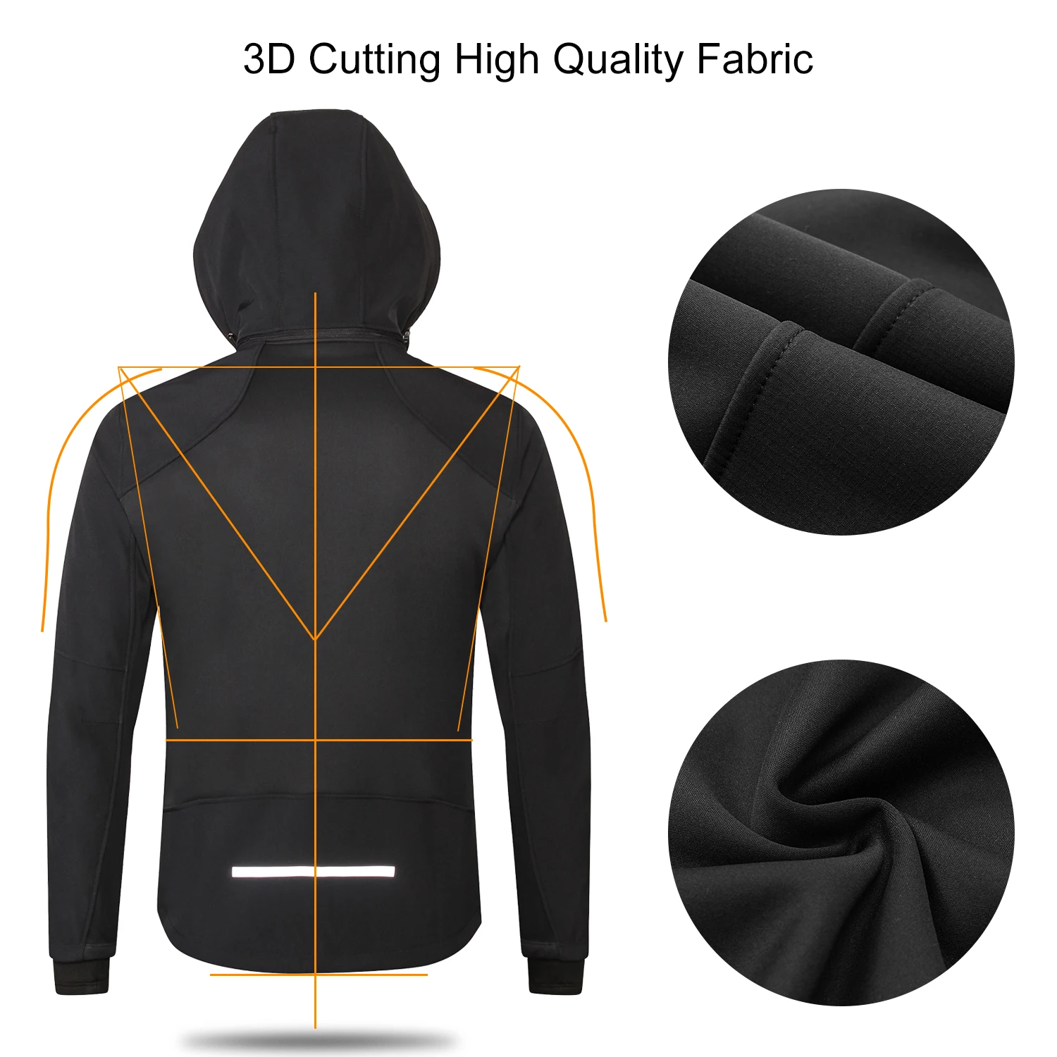 INBIKE Men's Cycling Jacket Winter Fleece Thermal Softshell Top Clothing Man Windproof Bicycle Coat Road Bike Clothes