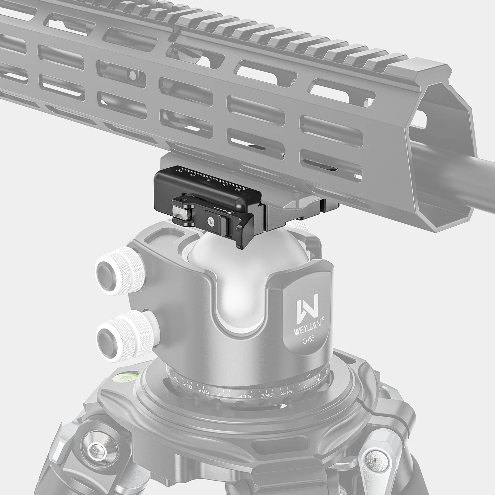 WEYLLAN AL60 Arca Swiss Clamp Lever Lock Adapter for Camera Mlok Rail Clamp for Magpul Mlok Bipod Suitable Arca Swiss Plate