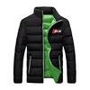 2025 Autumn Selling Audi-RS England style Print Solid Color Cotton Men Long Sleeve Popular Jacket Zip Comfortable Down Jacket 4