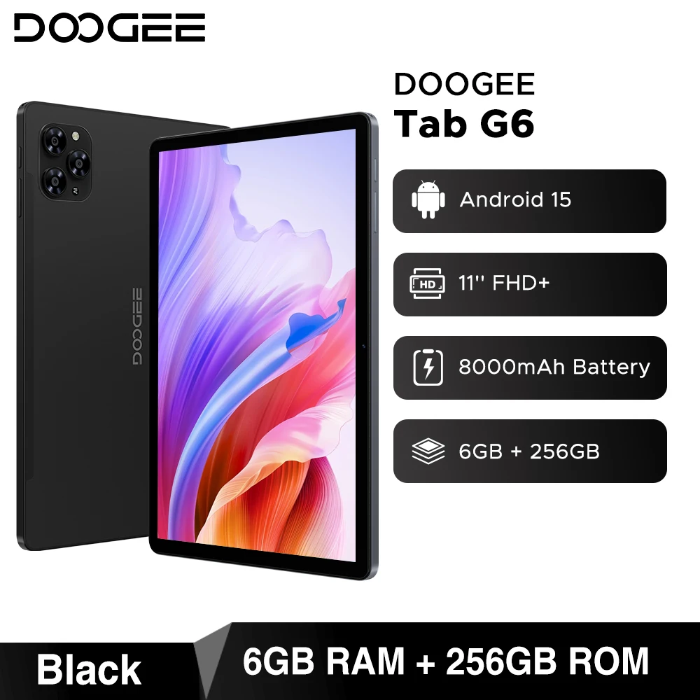 DOOGEE Tab G6 Tablet PC Android 15 Dual Speakers 11