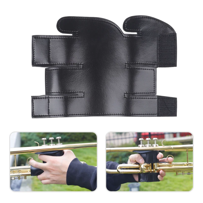 Trumpet Valve Guard PU Leather Protective Sleeve Protector For Trumpet Black trumpet protective cover