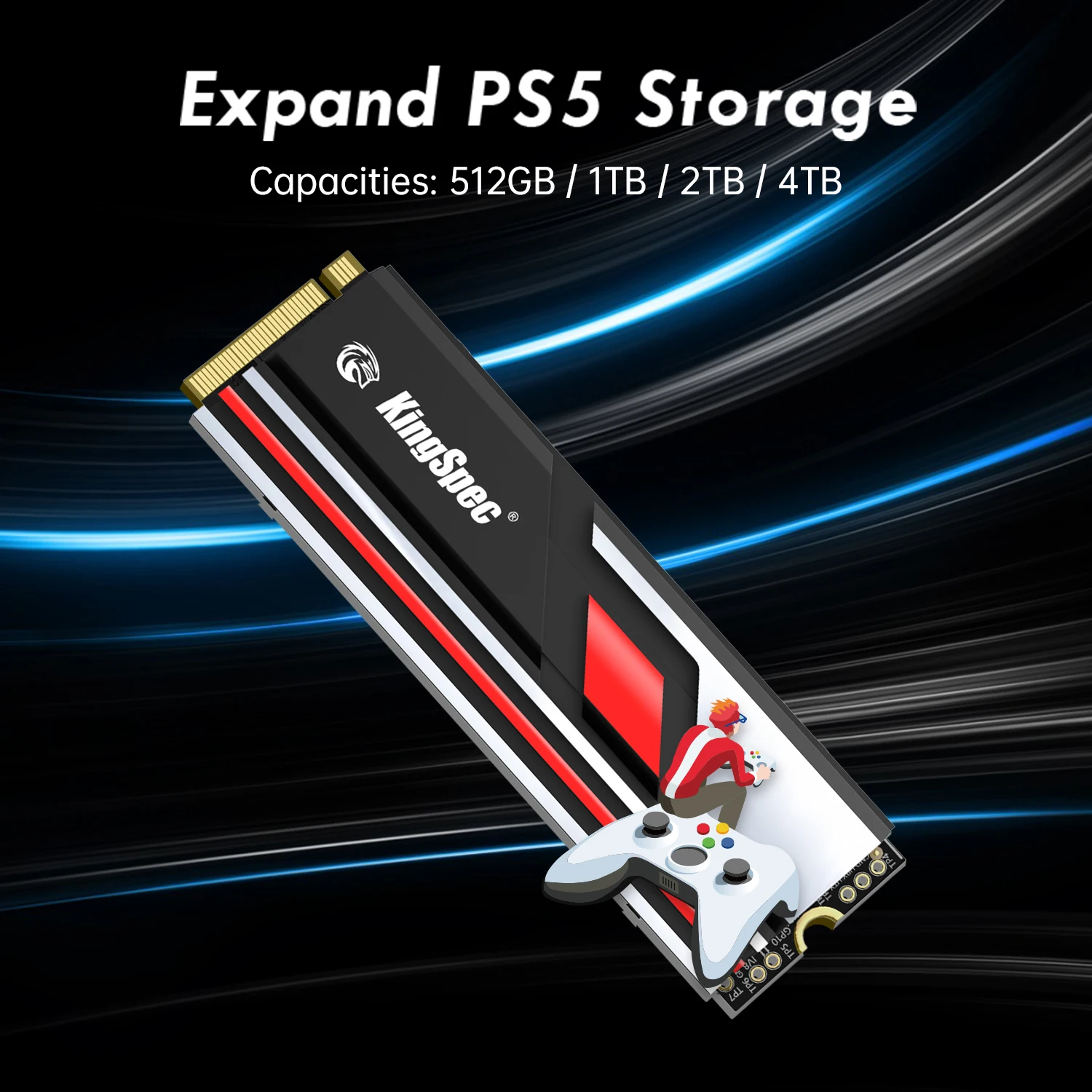 KingSpec SSD NVMe 4.0 M2 1TB 2TB 4t 512GB HDD M.2 PCIe 4.0 X4 7400 ϵ ̺, ũž PS5  ָ Ʈ ũ, NMVE  SSD