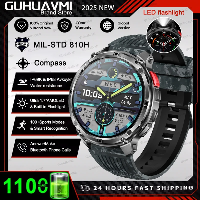 ตัวเลือกสินค้า สมาร์ทวอทช์ GPS กันน้ำ 10ATM สำหรับผู้ชาย