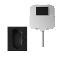 *Nordic Creative Black And White Squatting Toilet With Concealed Wall Mounted Induction Water Tank For Wall Squatting Toilet 1