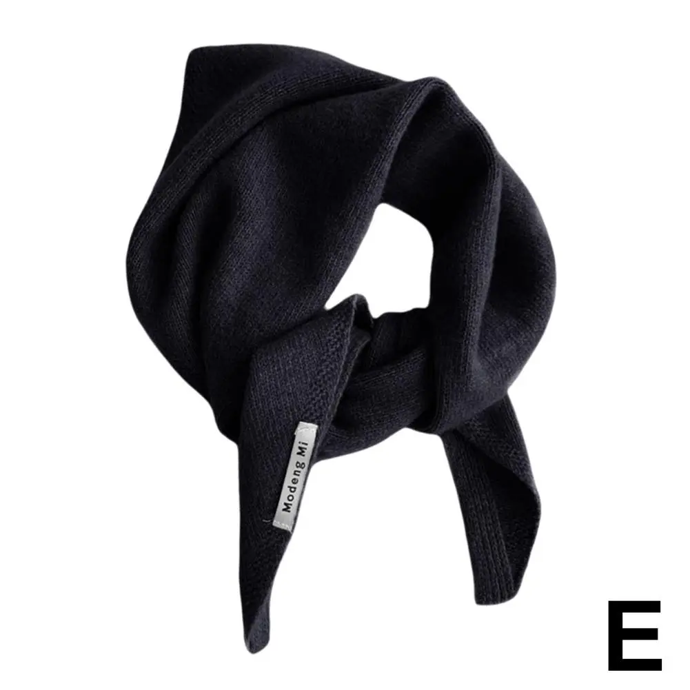 2024 British Korean Style Niche Wool Knitted Triangular Knitted Women Headscarf Multi-functional Scarf Scarf Warm Scarf Kni E2j8 5