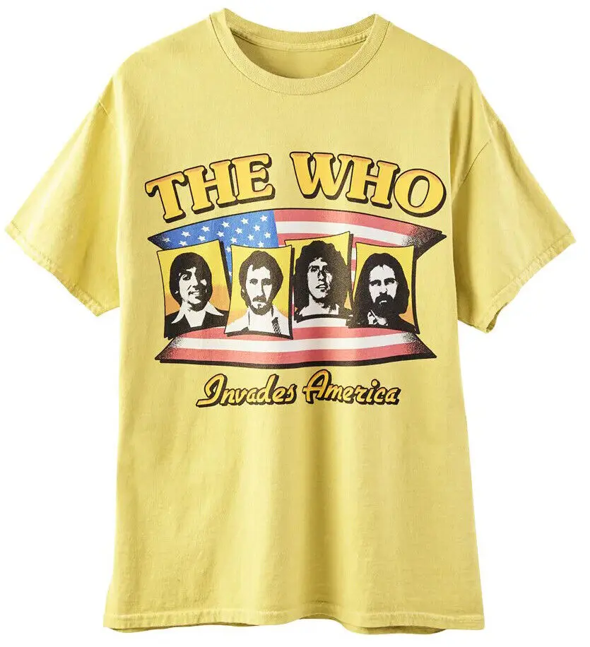 T-Shirt Unisex In Cotone The Who Invades America The Last Great Who Tour Concert