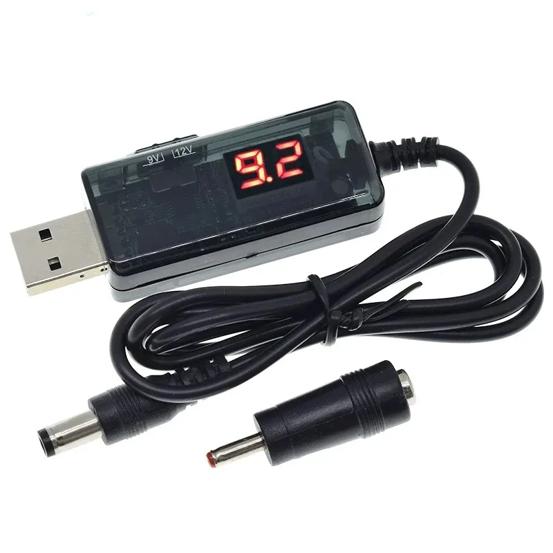 Versatile USB Boost Converter Cable with Adjustable Voltage Output and 3.5x1.35mm Connector
