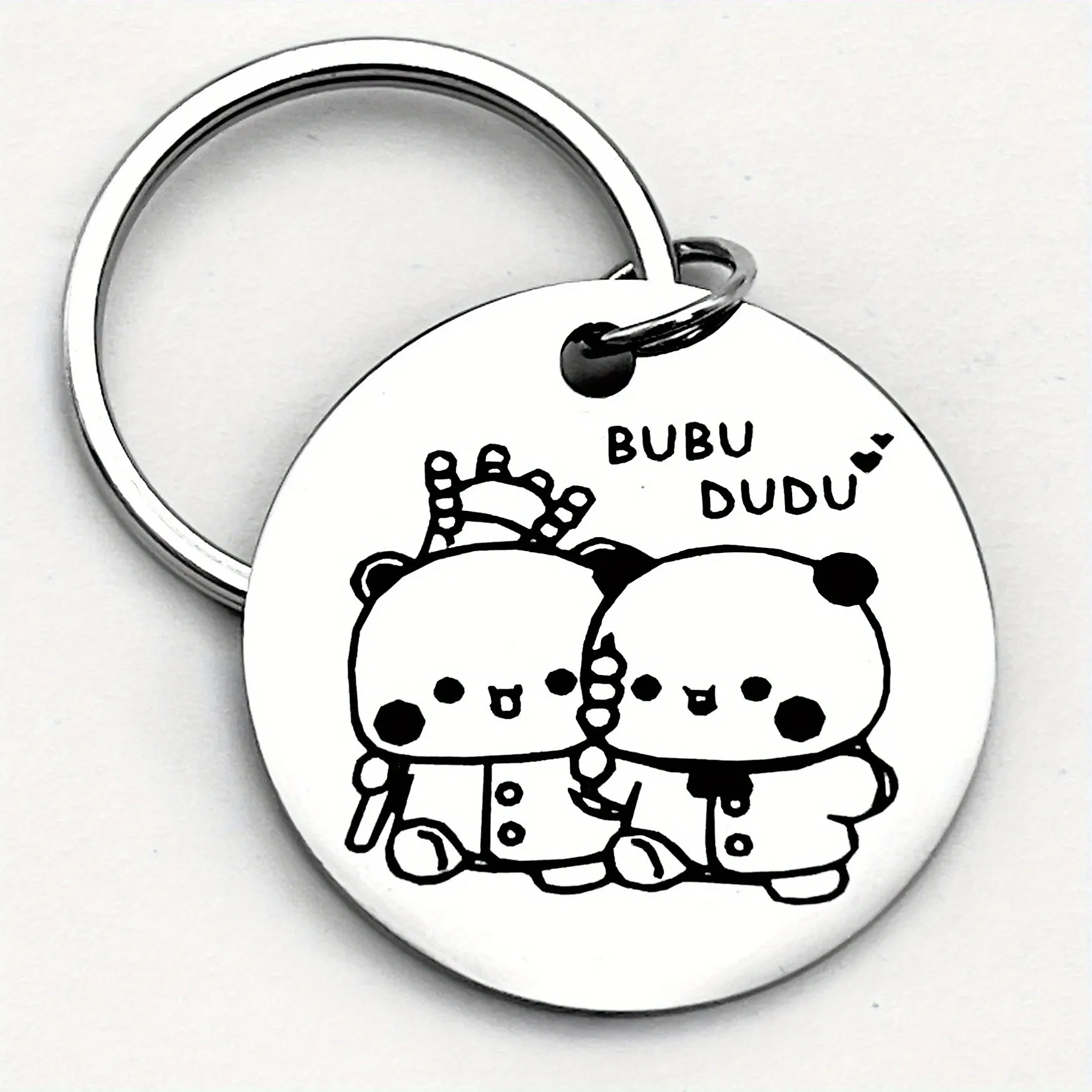 Love Bear Stainless Steel Keychain - Perfect Gift for Couples, Fashionable and Elegant Pendant Accessory