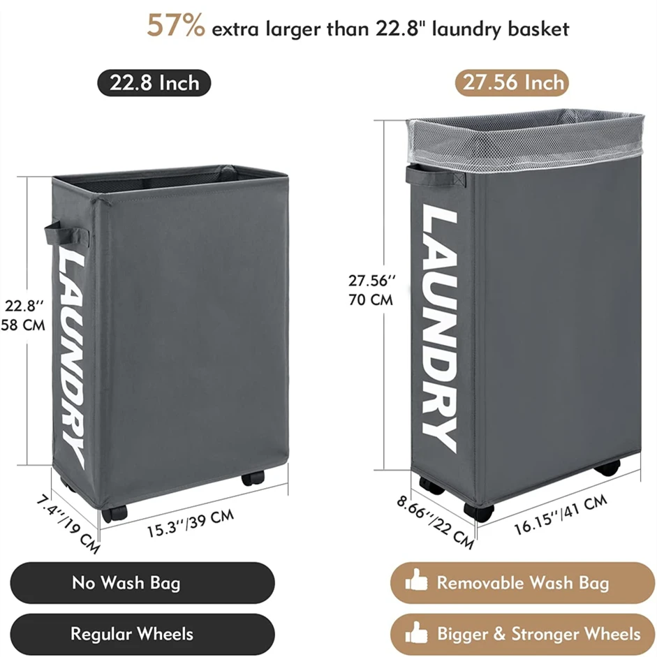 Home Slim Laundry Basket Storage Organizer with Handle Rolling Collapsible Dirty Clothes Hamper Cestas De Almacenamiento laundry basket laundry hamper clothes basket