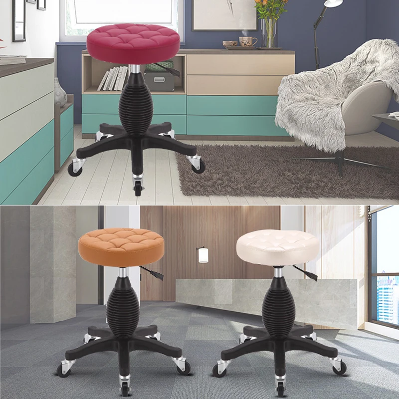 Nordic Barbershop Barber Beauty Salon Office With Wheels Stool Hairdressing Chair Beauty Bar Stools Makeup Chairs Furniture
