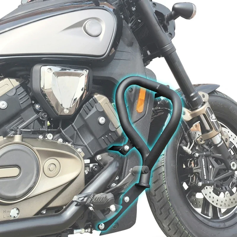QJMOTOR SRV600V 플래시 600 두꺼운 범퍼 보호 바 오토바이 블랙 광폭형 낙상 방지 크래시 바 개조 부품