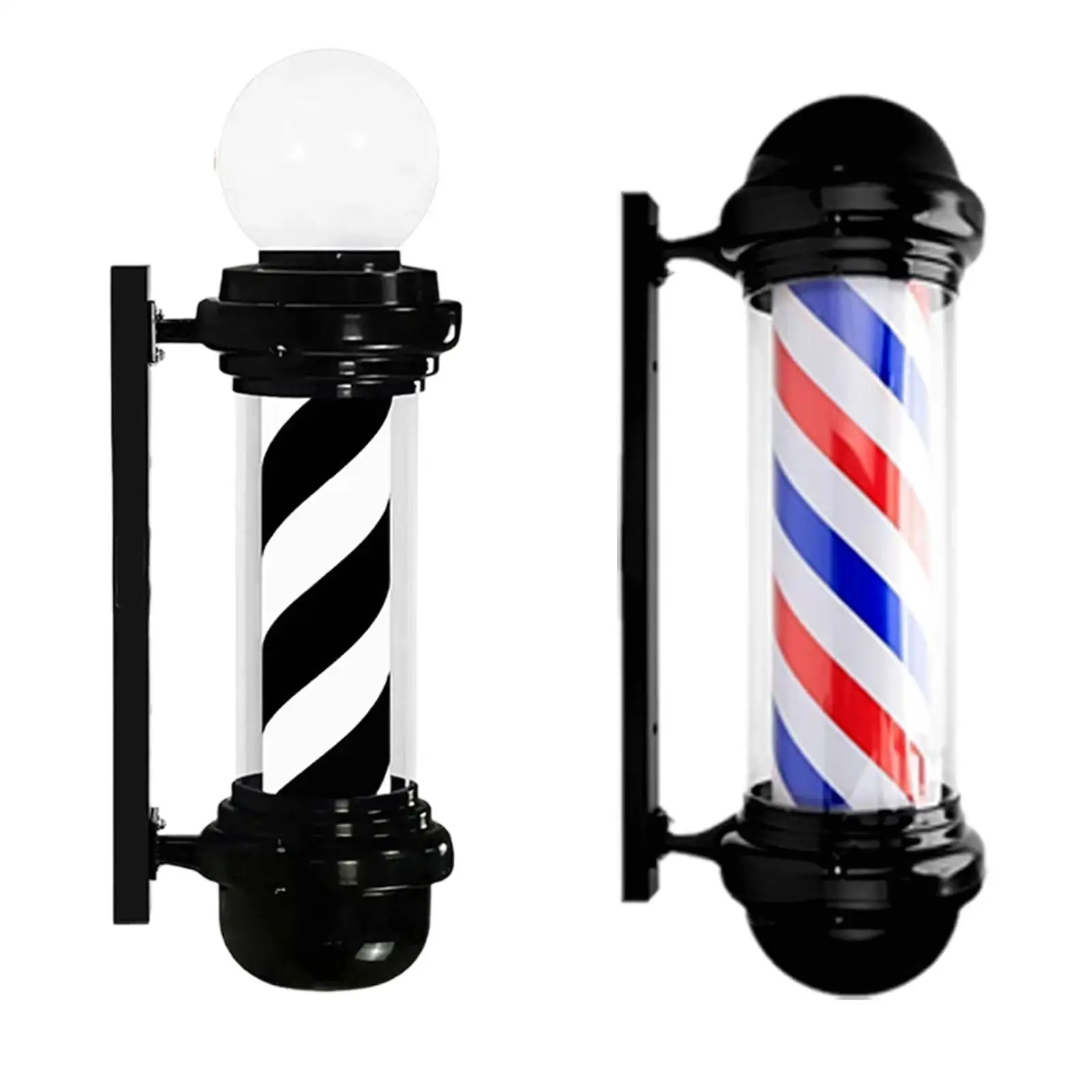 Barber Pole Light Sturdy Wall Hanging Salon Rotating Light Salon Open Sign Light for Beauty Salon Barbershop Outdoor Hair Salon