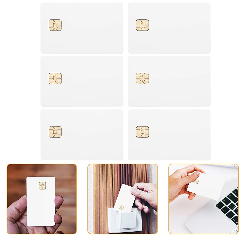 15 Pcs Blank Credit Cards Pvc Programmable Coin Ic Tag Copper White with Chip Smart