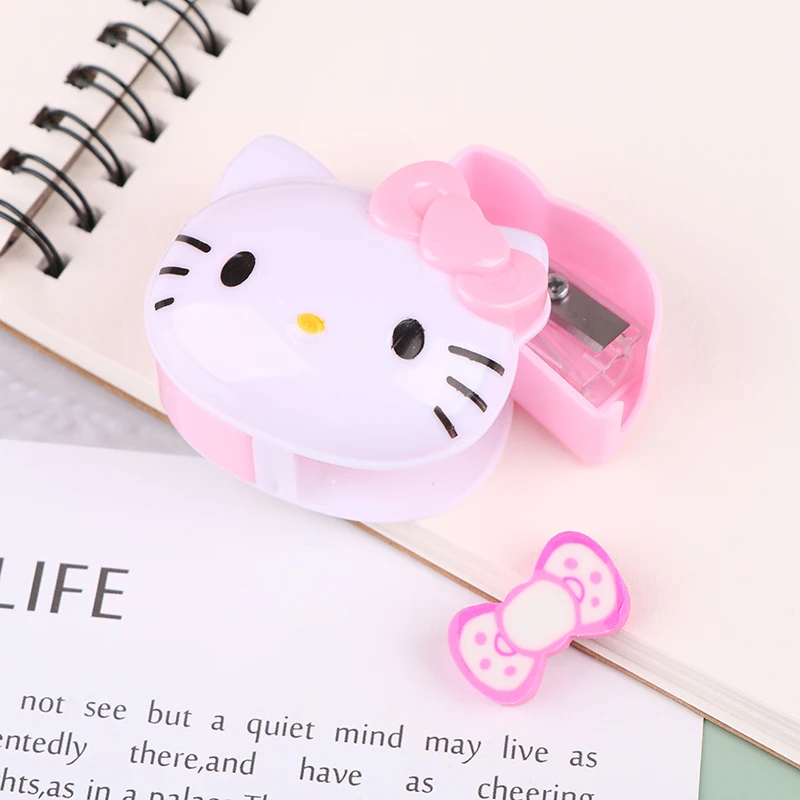 

Sanrio, Hello Kitty Мини-точилка для карандашей, портативная точилка для карандашей для маленьких детей, простые канцелярские принадлежности для начальной школы
