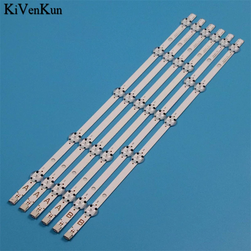 

6 шт./комплект, светодиодные панели для подсветки телевизора SVV490A32A B _ 5LED _ Rev04, лампы VESTEL 490DRT VNB A B-Type REV08 30095921 30095922