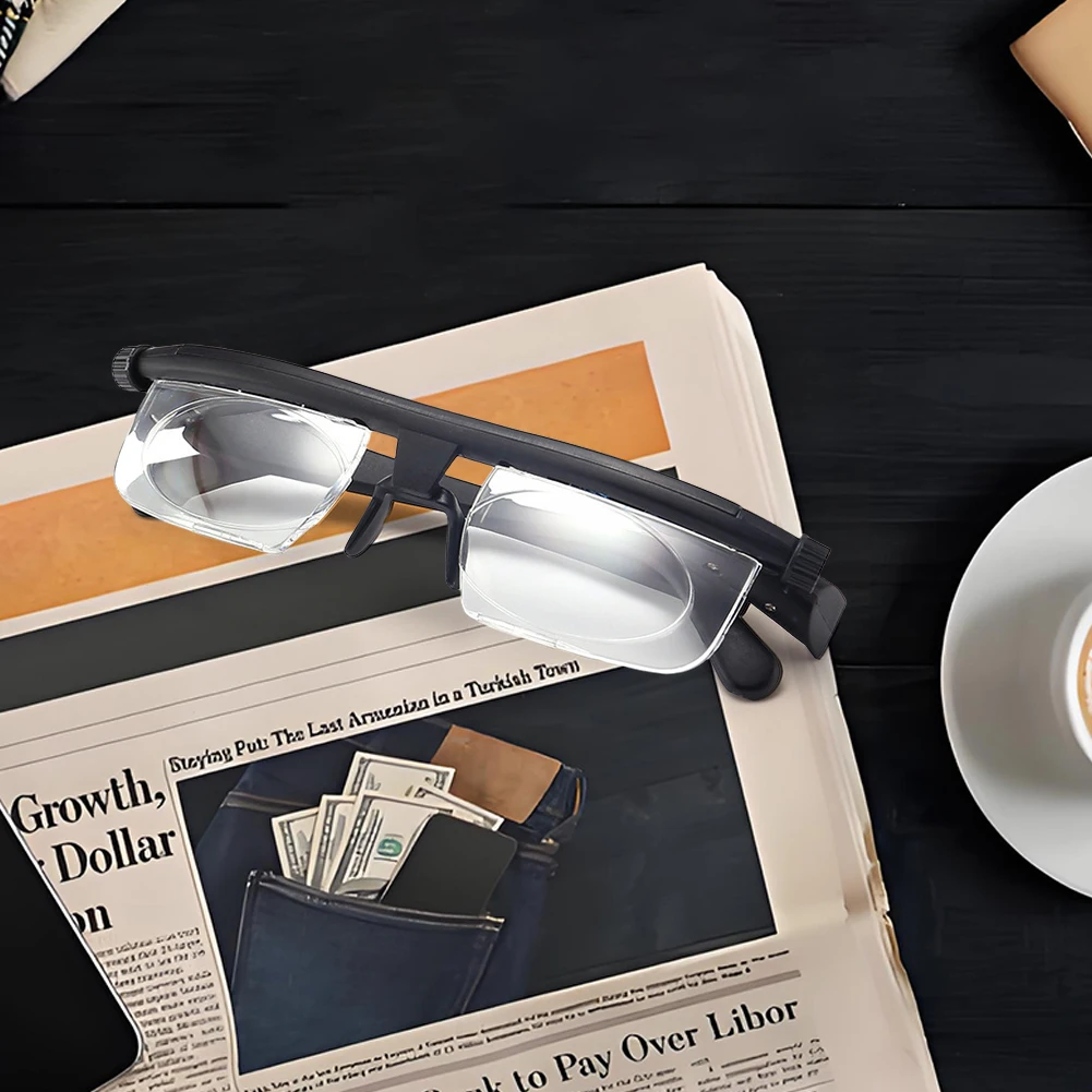 -6D To +3D Myopia Presbyopia Eyeglasses Variable Focus Distance Adjustable Strength Lens Eyewear Distance Focus Reading Glasses